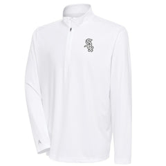 Chicago White Sox Antigua Metallic Tribute Quarter-Zip Top - White