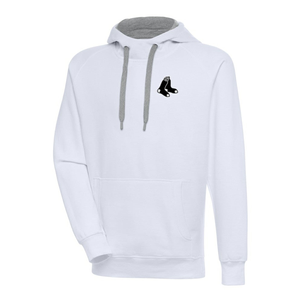 Boston Red Sox Antigua Metallic Victory Pullover Hoodie - White