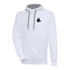 Boston Red Sox Antigua Metallic Victory Pullover Hoodie - White
