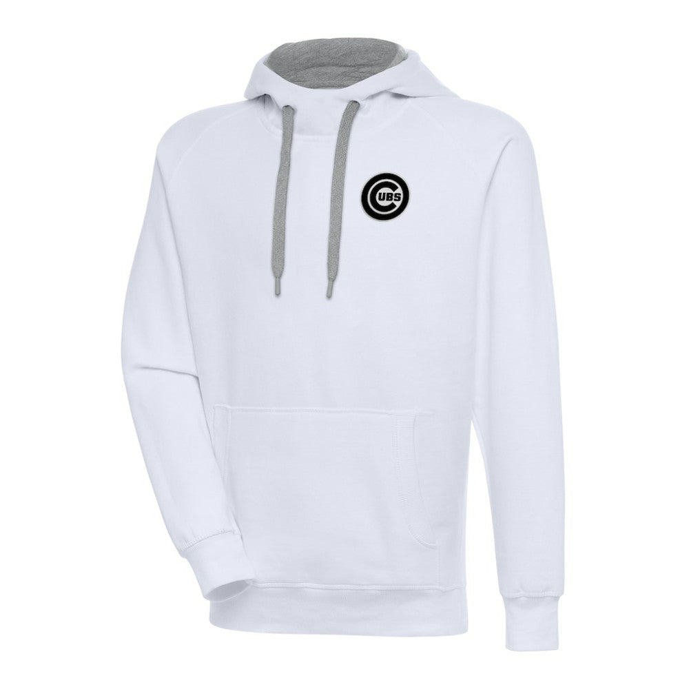 Chicago Cubs Antigua Metallic Victory Pullover Hoodie - White