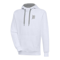 Detroit Tigers Antigua Metallic Victory Pullover Hoodie - White
