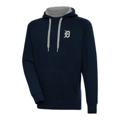 Detroit Tigers Antigua Metallic Victory Pullover Hoodie - Navy