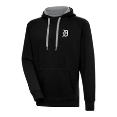 Detroit Tigers Antigua Metallic Victory Pullover Hoodie - Black
