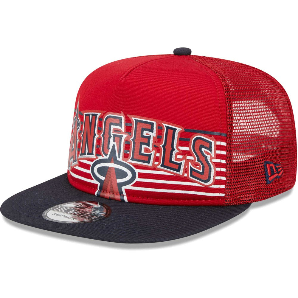 Los Angeles Angels Speed Golfer Trucker Snapback Hat - Red | New Era