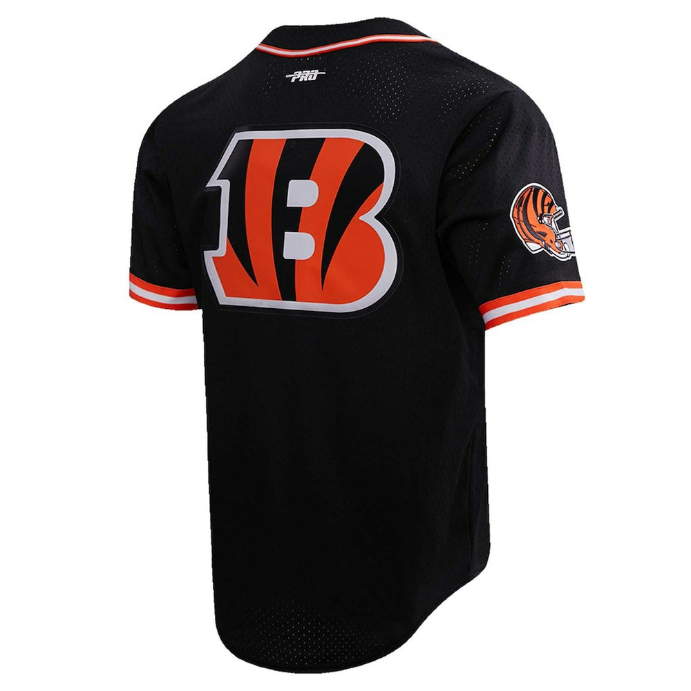 NFL Cincinnati Bengals Joe Burrow  Pro Standard Mesh Baseball Button-Up T-Shirt