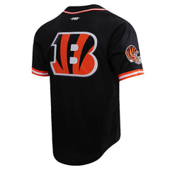 NFL Cincinnati Bengals Joe Burrow  Pro Standard Mesh Baseball Button-Up T-Shirt