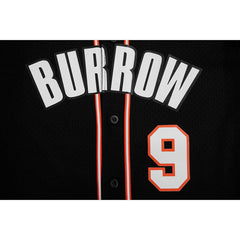 NFL Cincinnati Bengals Joe Burrow  Pro Standard Mesh Baseball Button-Up T-Shirt
