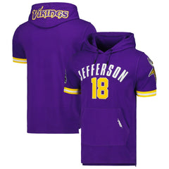 NFL Minnesota Vikings Justin Jefferson  Pro Standard Player Name & Number Hoodie T-Shirt
