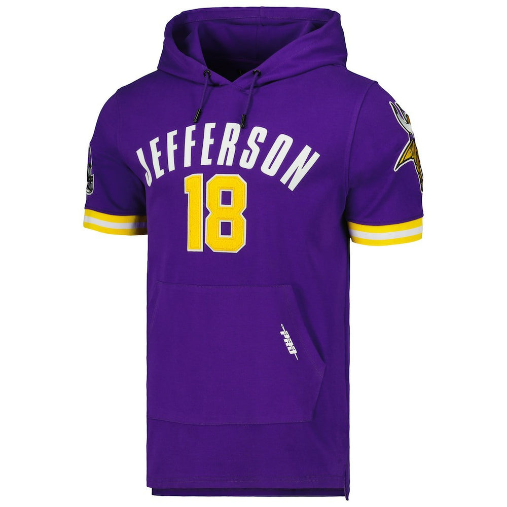 NFL Minnesota Vikings Justin Jefferson  Pro Standard Player Name & Number Hoodie T-Shirt