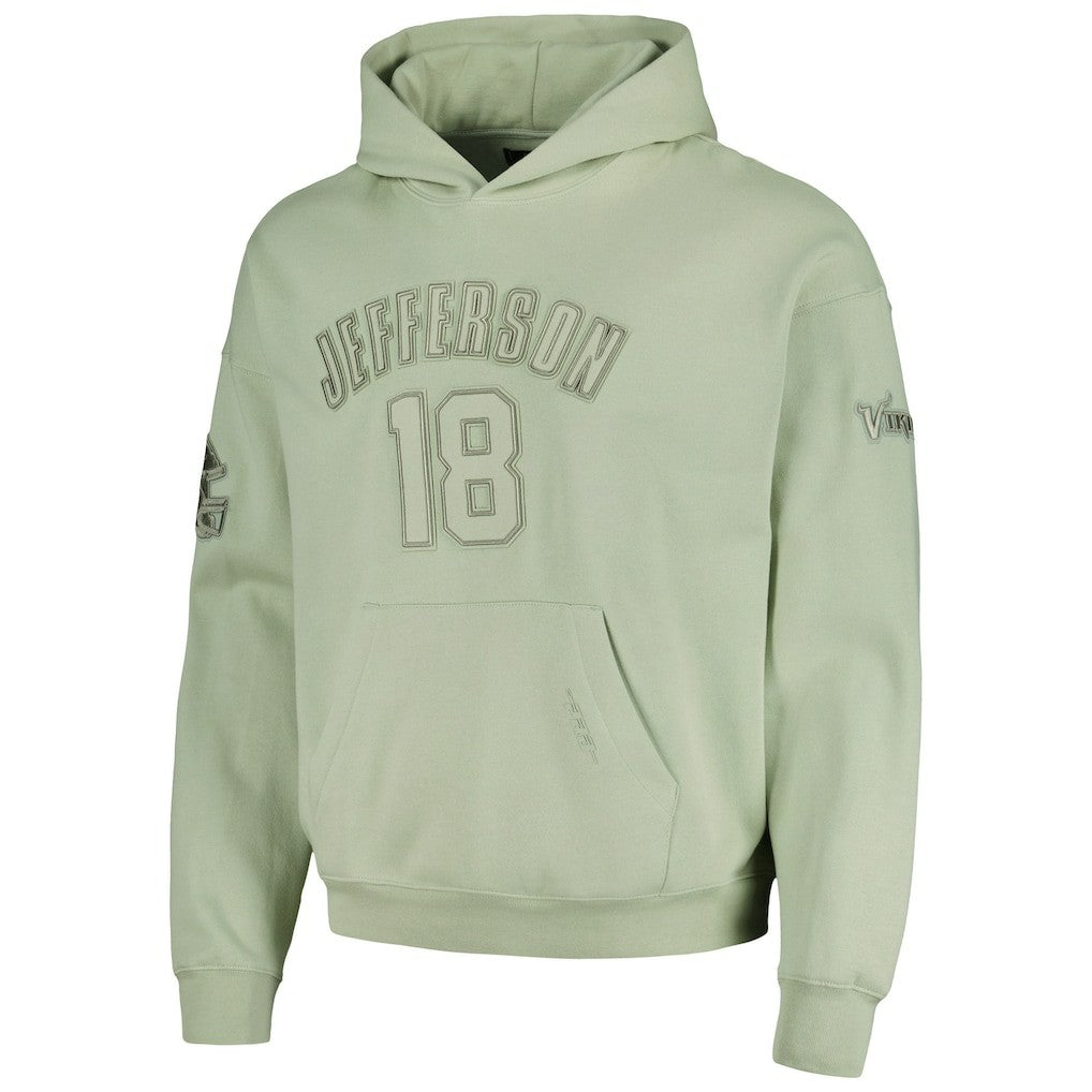 NFL Minnesota Vikings Justin Jefferson  Pro Standard Player Name & Number Pullover Hoodie