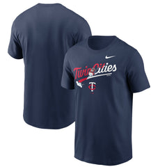 Minnesota Twins Twin Cities Snow Hometown T-Shirt - Navy | Nike