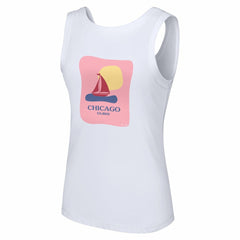 Chicago Cubs Lusso Style Women's Lindy Tank Top - White