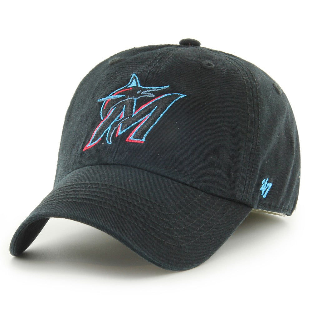 Miami Marlins Franchise Logo Fitted Hat - Black | 47 brand
