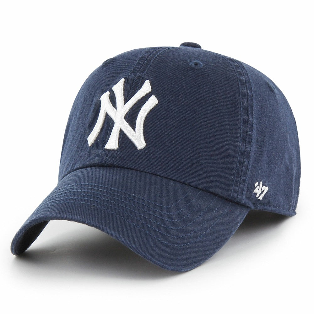 New York Yankees Franchise Logo Fitted Hat - Navy | 47 brand