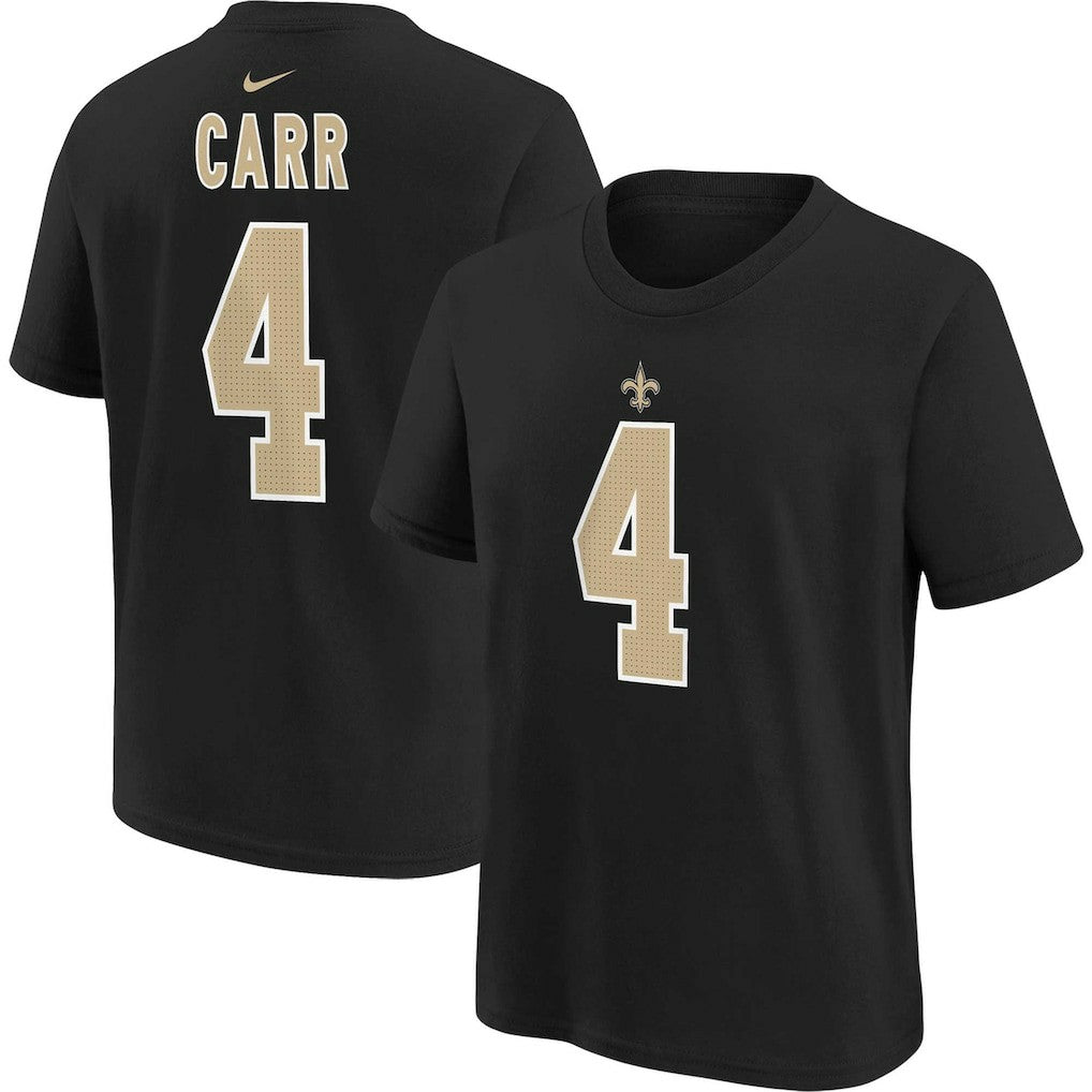 NFL New Orleans Saints Derek Carr  Youth Player Name & Number T-Shirt