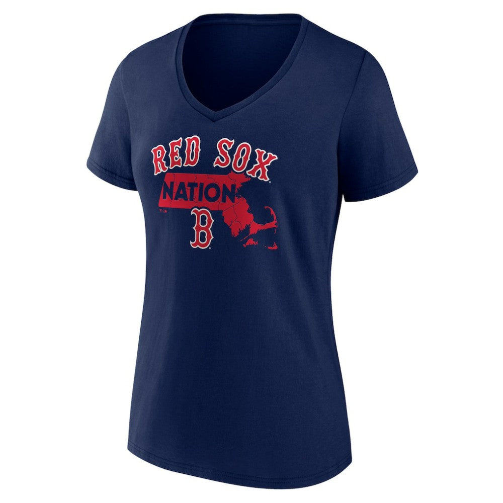 Boston Red Sox Women's Hometown Nation V-Neck T-Shirt - Navy