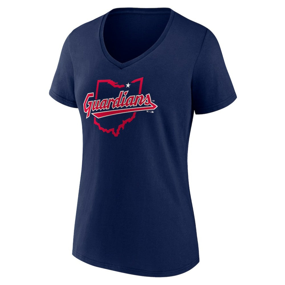 Cleveland Guardians Women's Hometown State Guard V-Neck T-Shirt - Navy