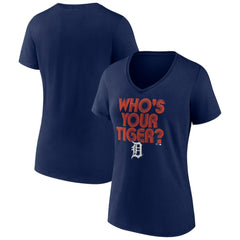 Detroit Tigers Women's Hometown Tiger Daddy V-Neck T-Shirt - Navy