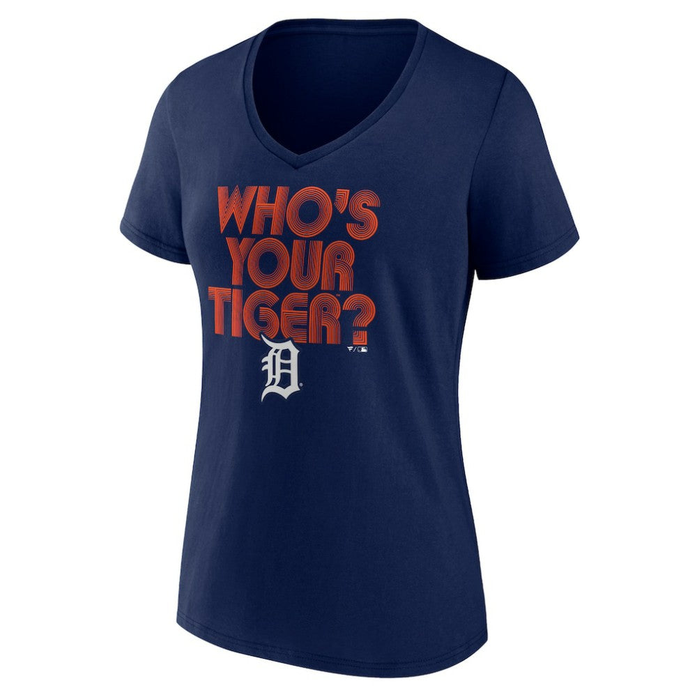 Detroit Tigers Women's Hometown Tiger Daddy V-Neck T-Shirt - Navy