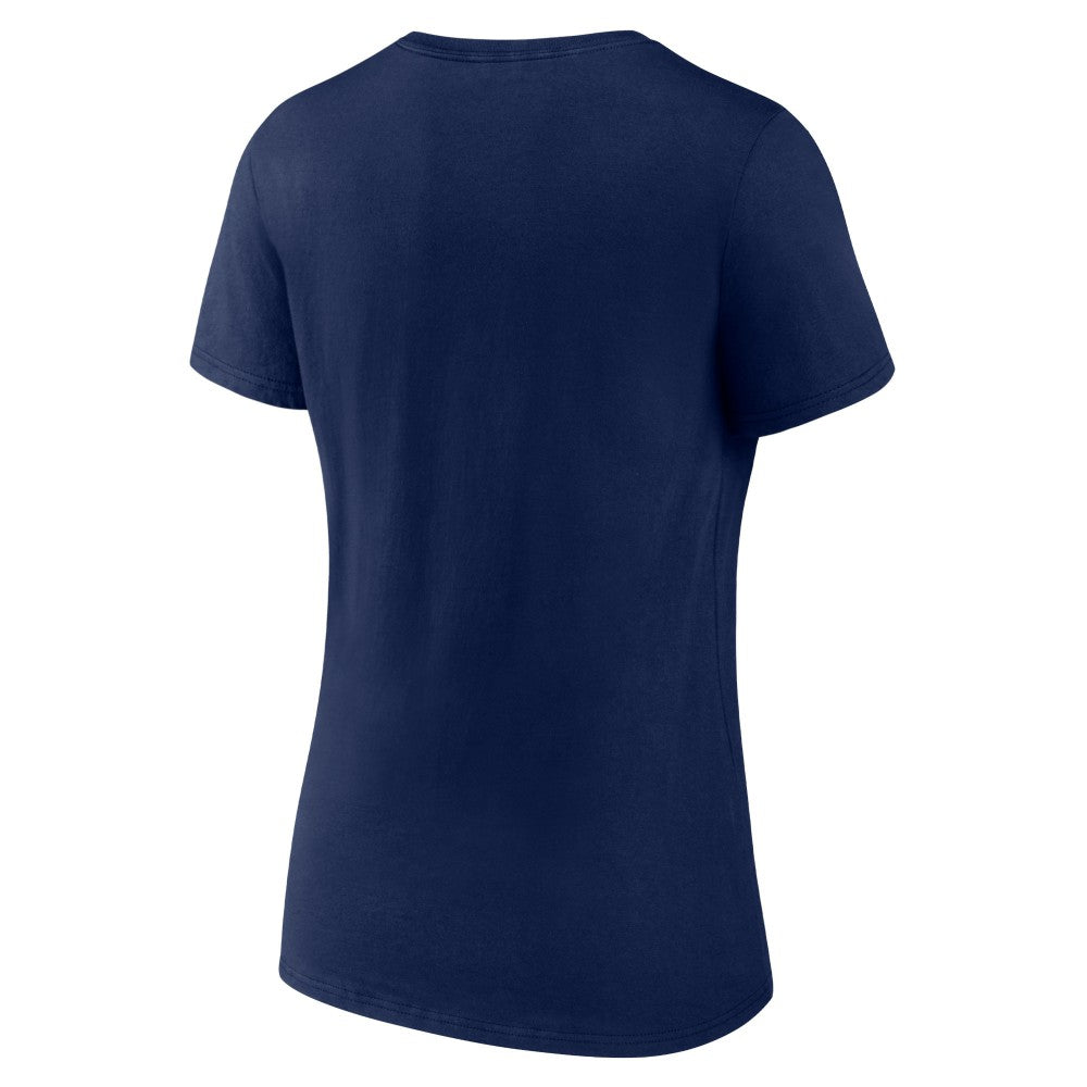 Milwaukee Brewers Women's Hometown Brew Crew Fancy V-Neck T-Shirt - Navy