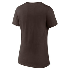 San Diego Padres Women's Hometown 619 Beisbol V-Neck T-Shirt - Brown