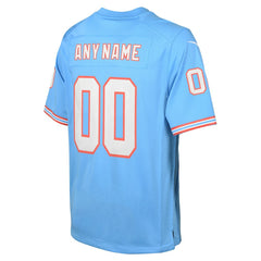 NFL Tennessee Titans Youth Oilers Throwback Custom Game Jersey