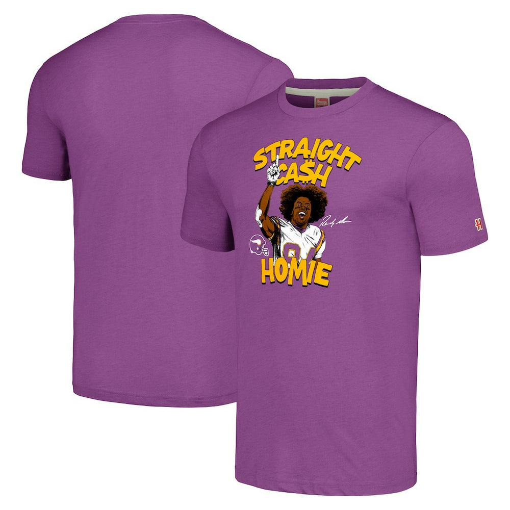 NFL Minnesota Vikings Randy Moss  Unisex Homage Caricature Retired Player Tri-Blend T-Shirt