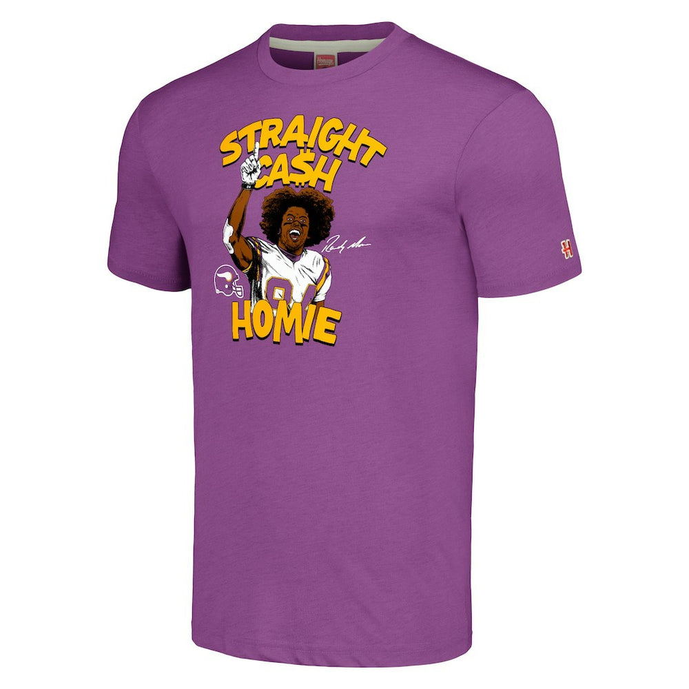 NFL Minnesota Vikings Randy Moss  Unisex Homage Caricature Retired Player Tri-Blend T-Shirt