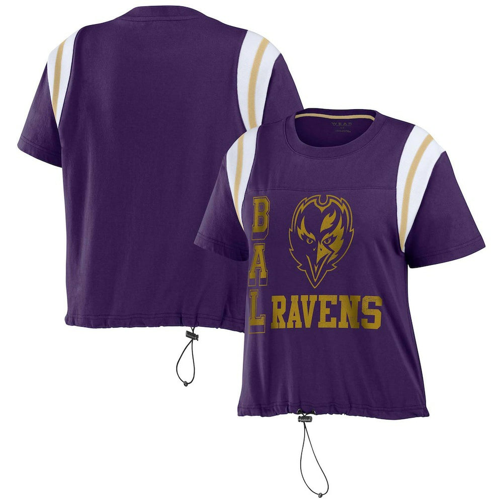 NFL Baltimore Ravens WEAR by Erin Andrews Women's Cinched Colorblock T-Shirt
