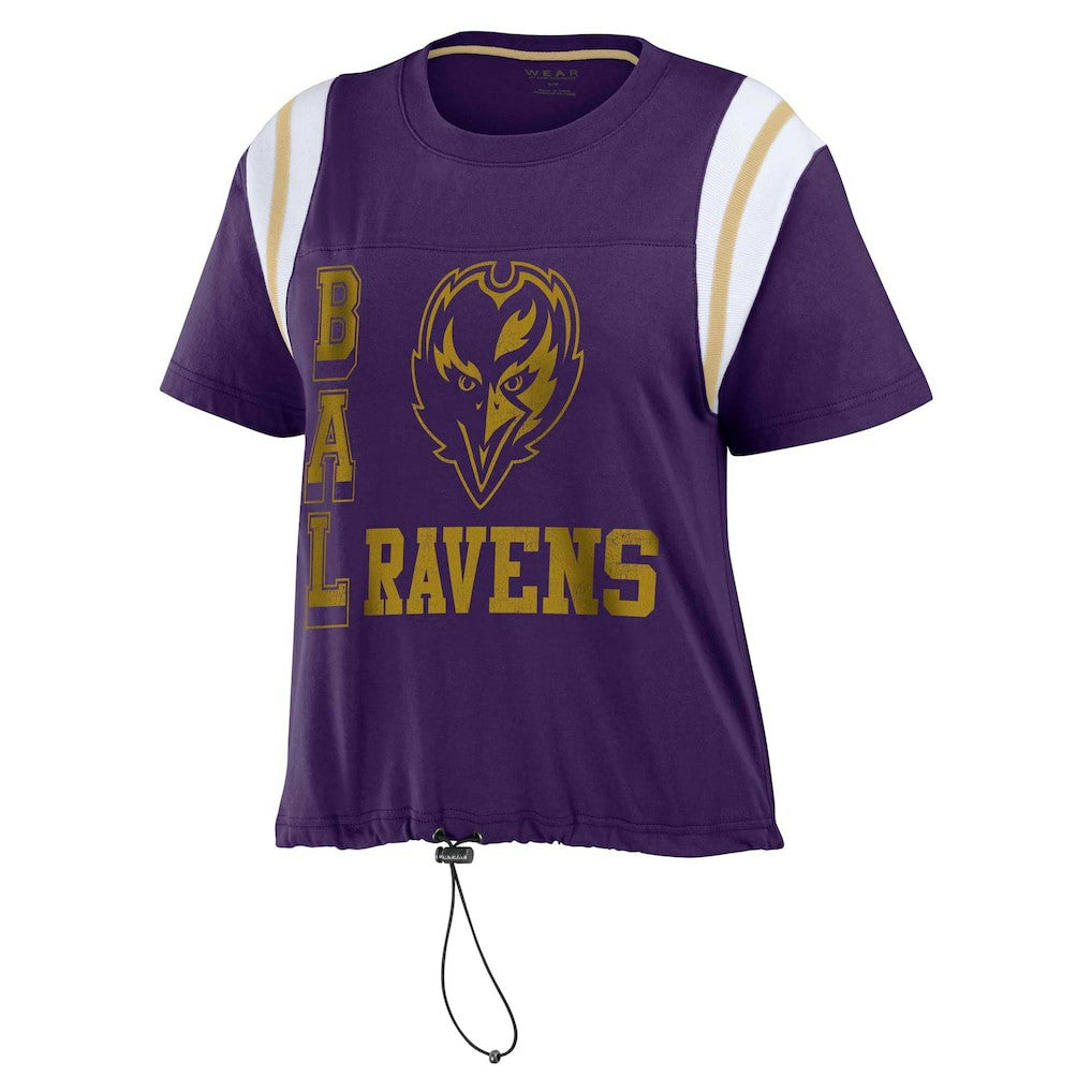 NFL Baltimore Ravens WEAR by Erin Andrews Women's Cinched Colorblock T-Shirt