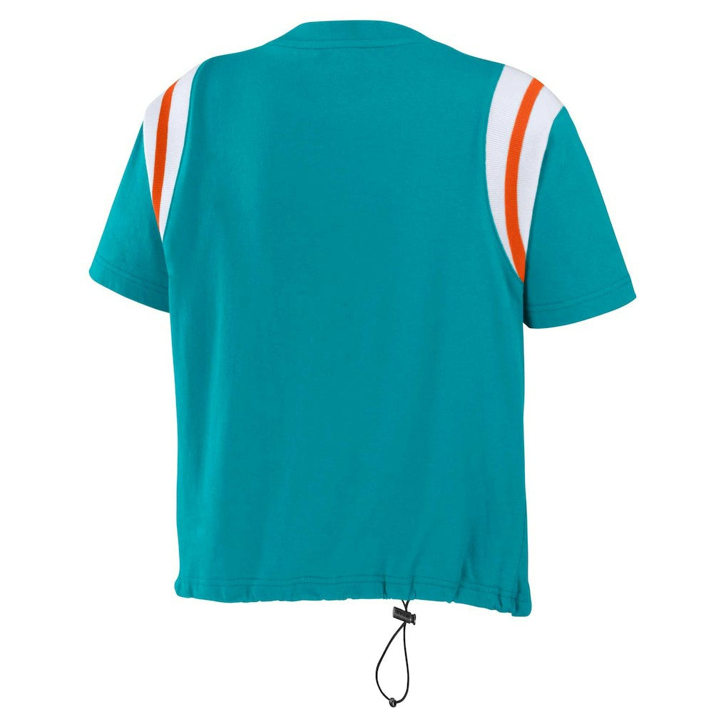 NFL Miami Dolphins WEAR by Erin Andrews Women's Cinched Colorblock T-Shirt
