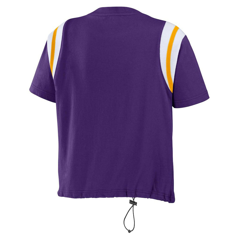NFL Minnesota Vikings WEAR by Erin Andrews Women's Cinched Colorblock T-Shirt