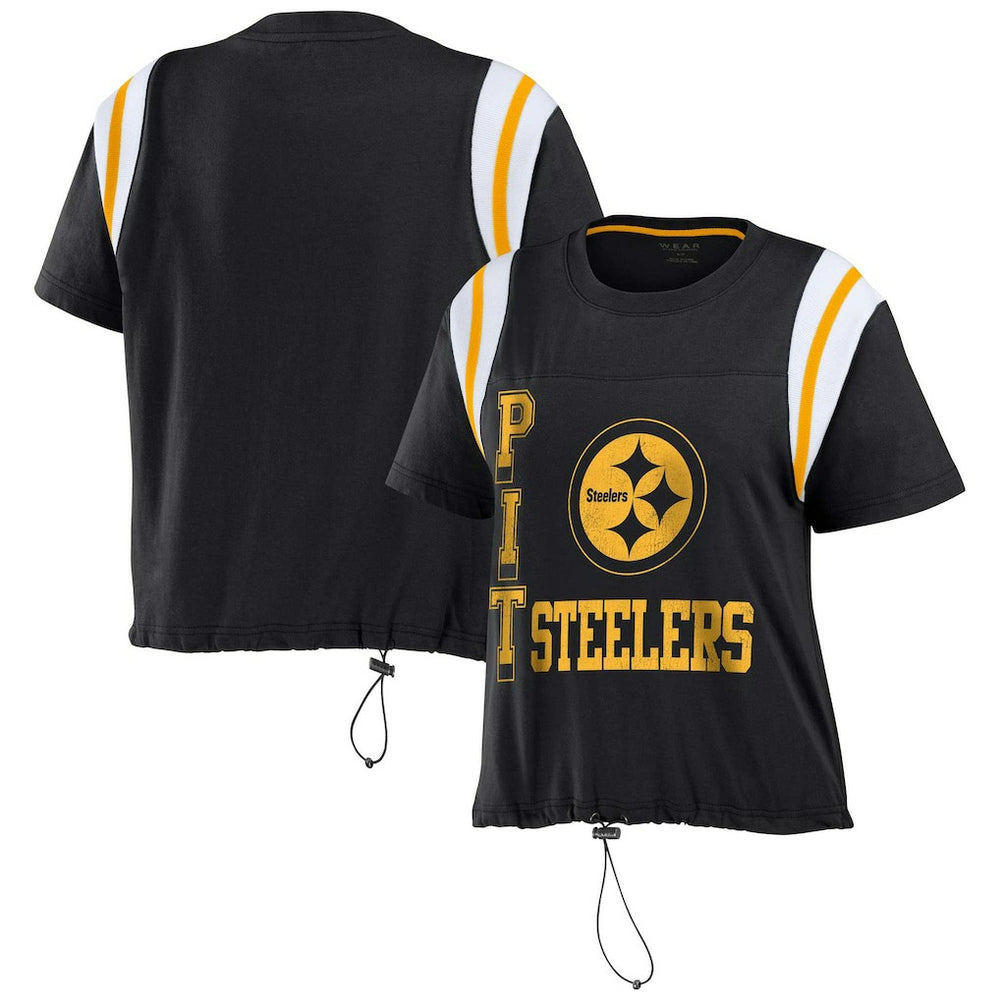 NFL Pittsburgh Steelers WEAR by Erin Andrews Women's Cinched Colorblock T-Shirt
