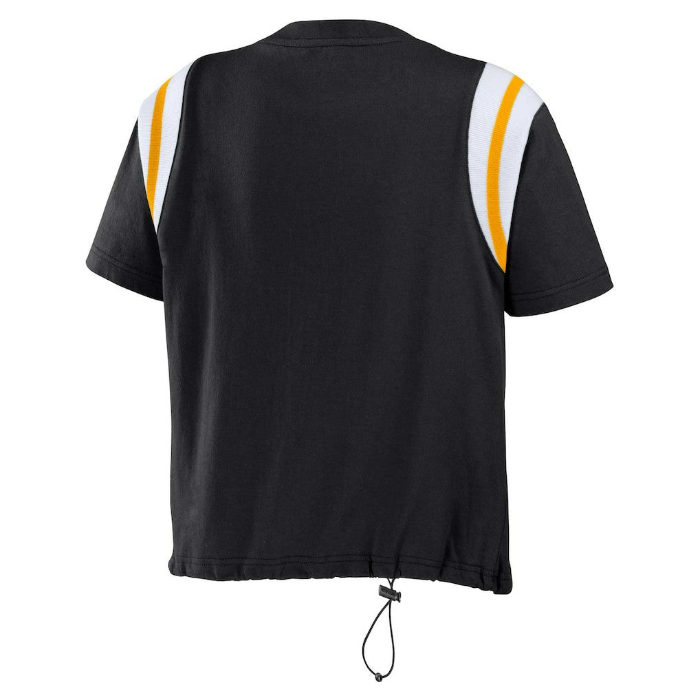 NFL Pittsburgh Steelers WEAR by Erin Andrews Women's Cinched Colorblock T-Shirt