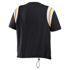 NFL Pittsburgh Steelers WEAR by Erin Andrews Women's Cinched Colorblock T-Shirt