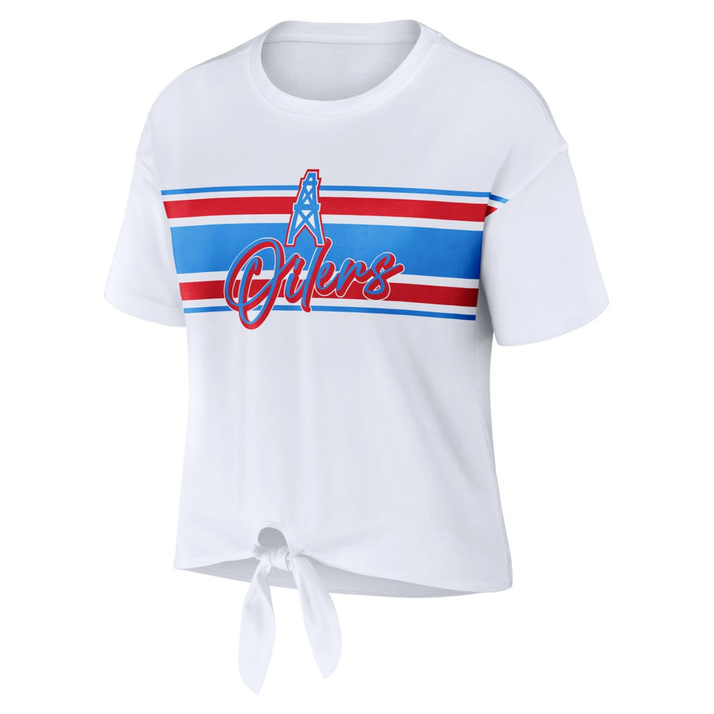 NFL Tennessee Titans WEAR by Erin Andrews Women's Front Tie Retro T-Shirt