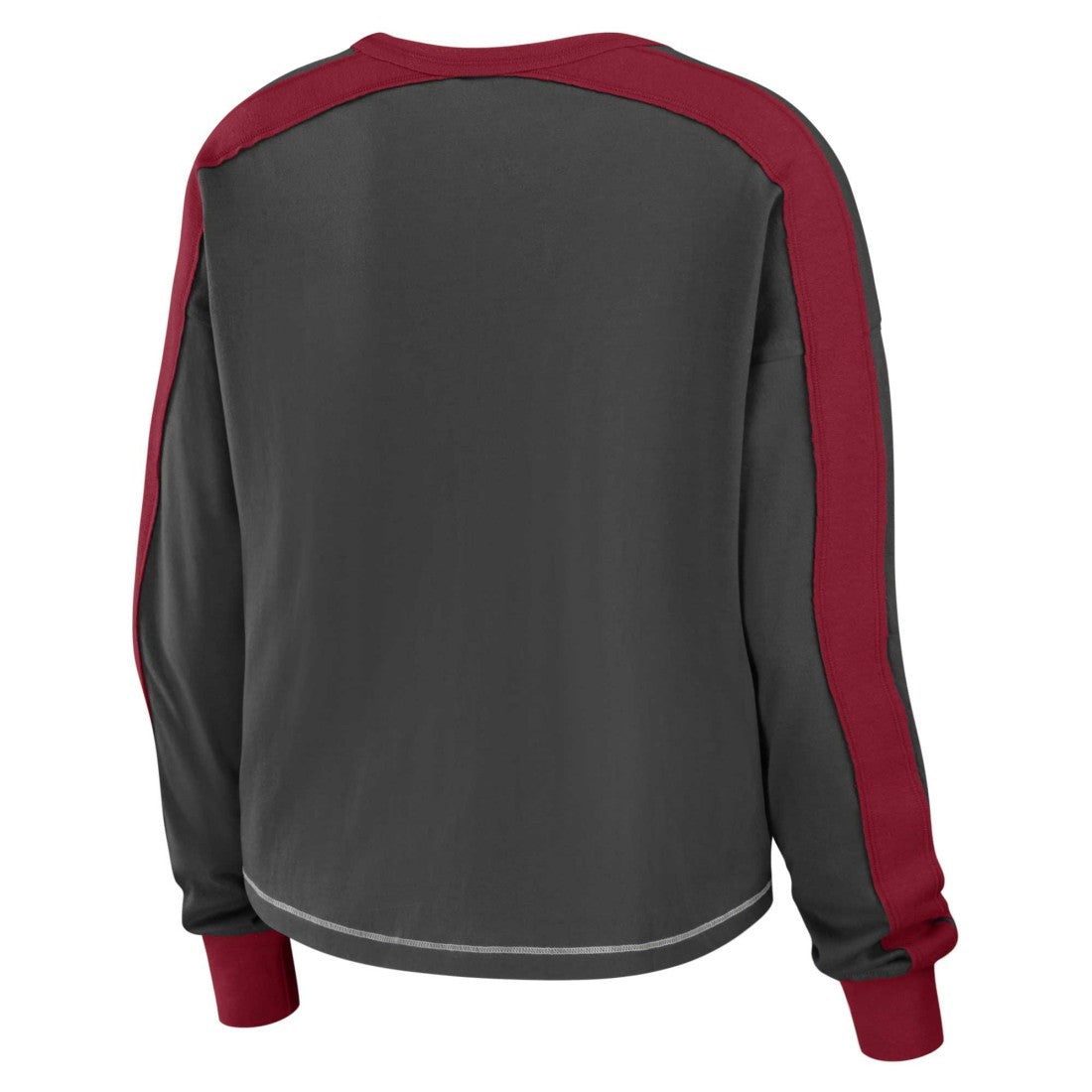 NFL Tampa Bay Buccaneers WEAR by Erin Andrews Women's Color Block Modest Crop Long Sleeve T-Shirt