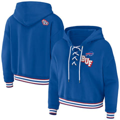 NFL Buffalo Bills WEAR by Erin Andrews Women's Lace-Up Pullover Hoodie