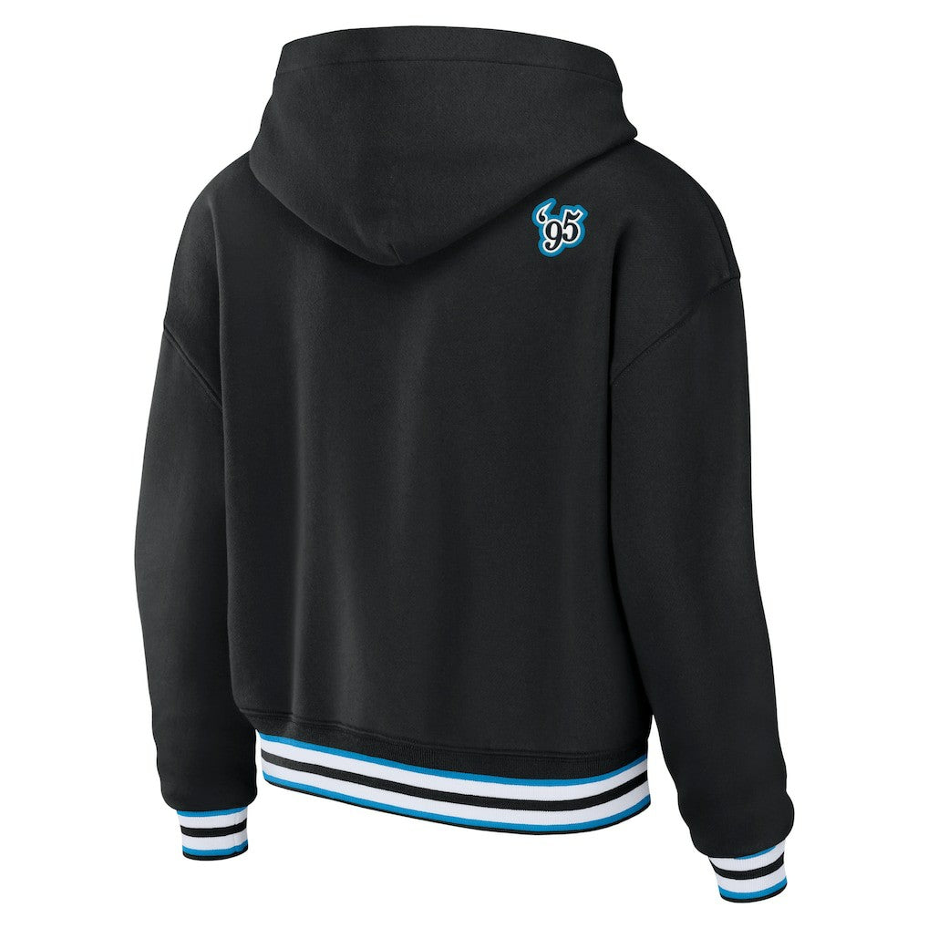 NFL Carolina Panthers WEAR by Erin Andrews Women's Lace-Up Pullover Hoodie