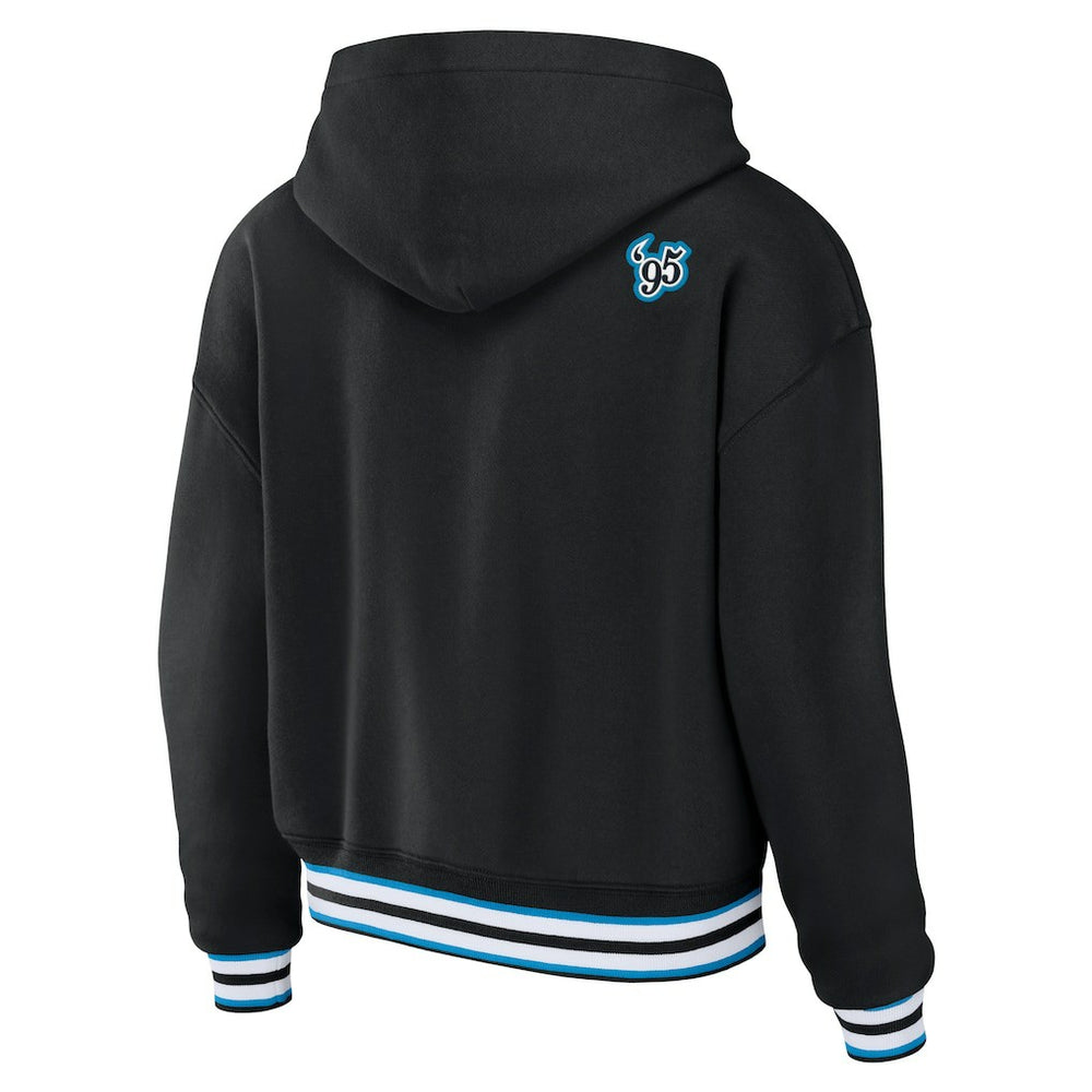 NFL Carolina Panthers WEAR by Erin Andrews Women's Lace-Up Pullover Hoodie