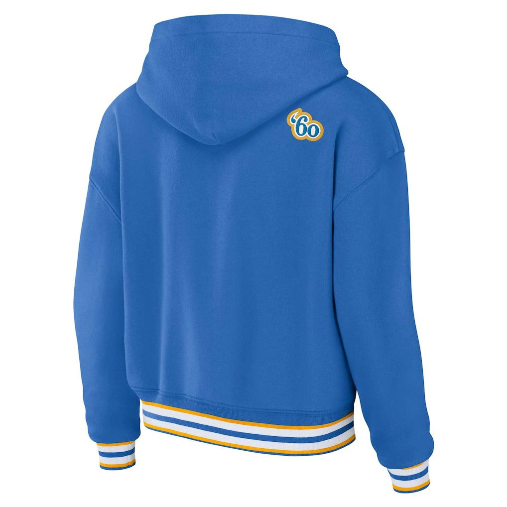 NFL Los Angeles Chargers WEAR by Erin Andrews Women's Lace-Up Pullover Hoodie