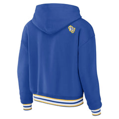 NFL Los Angeles Rams WEAR by Erin Andrews Women's Lace-Up Pullover Hoodie