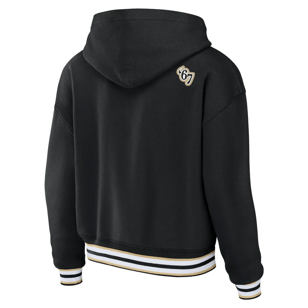 NFL New Orleans Saints WEAR by Erin Andrews Women's Lace-Up Pullover Hoodie
