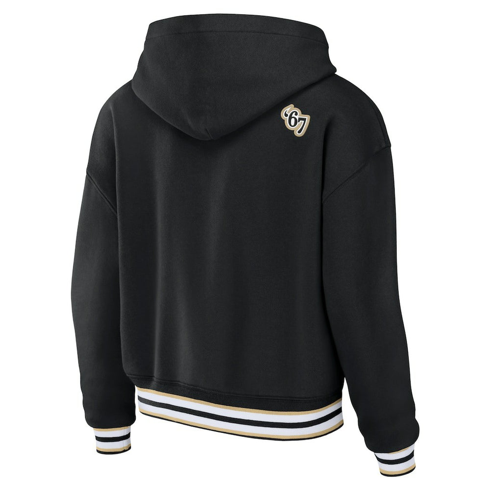 NFL New Orleans Saints WEAR by Erin Andrews Women's Lace-Up Pullover Hoodie