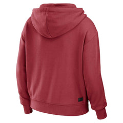 NFL Arizona Cardinals WEAR by Erin Andrews Women's Color Block Light Weight Modest Crop Full-Zip Hoodie
