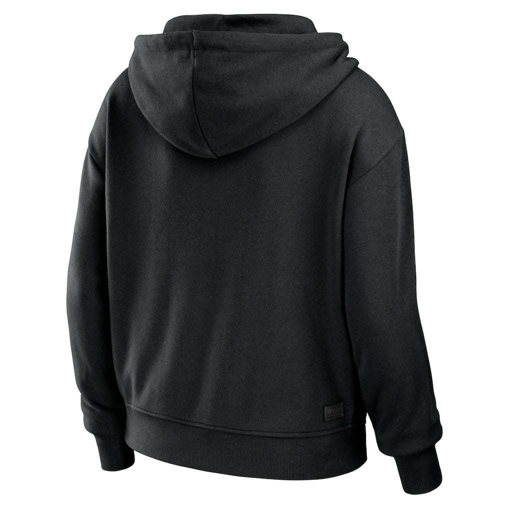 NFL New Orleans Saints WEAR by Erin Andrews Women's Color Block Light Weight Modest Crop Full-Zip Hoodie