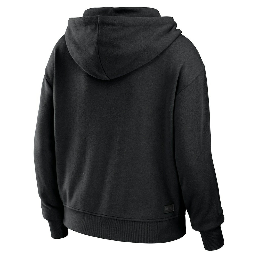 NFL New Orleans Saints WEAR by Erin Andrews Women's Color Block Light Weight Modest Crop Full-Zip Hoodie