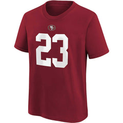 NFL San Francisco 49ers Christian McCaffrey  Youth Player Name & Number T-Shirt
