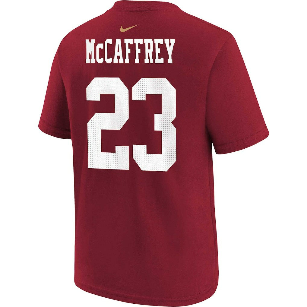 NFL San Francisco 49ers Christian McCaffrey  Youth Player Name & Number T-Shirt