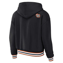 NFL Cincinnati Bengals WEAR by Erin Andrews Women's Plus Size Lace-Up Pullover Hoodie